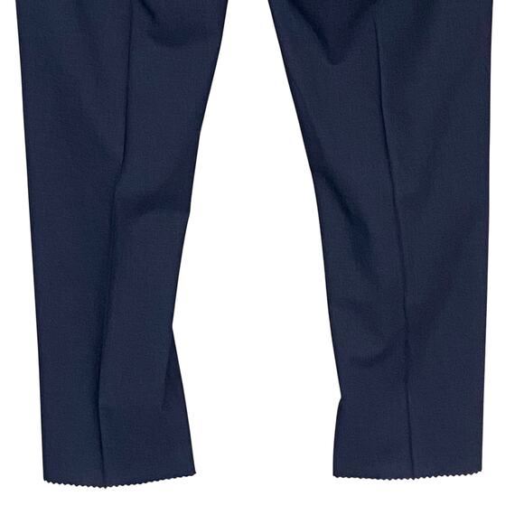 Boss Dress Pants Men's 38x33 Slim Fit Dark Blue Wool Blend Raw Hem Stretch NEW - Picture 9 of 14